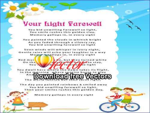Page Layout in CorelDraw – Beeutiful POEM page Layout CDR file Download Free
