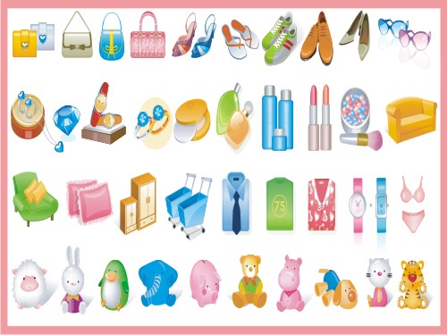 CorelDraw Icons CDR File – Toys, Shoes, Gift Items Download Free