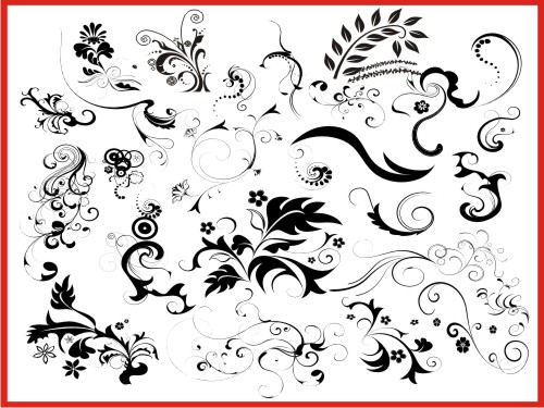 Beautiful Vector Floral Pattern Design Black Texture CDR file Created in CorelDraw