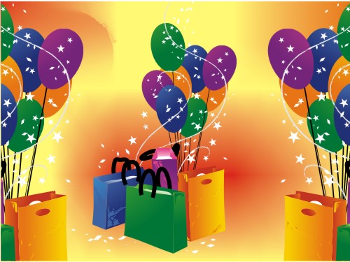 Shopping Festival Offer Vector Balloons CDR File Created in CorelDraw