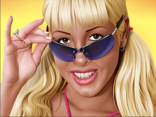 Bold and Beautiful Girl Vector Illustration CDR file: Free Download