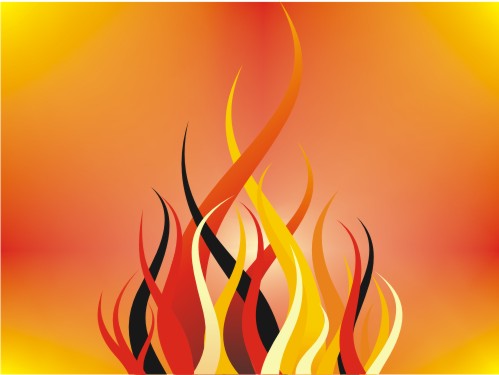 Burning Fire Flames Vector CDR File Created in CorelDraw