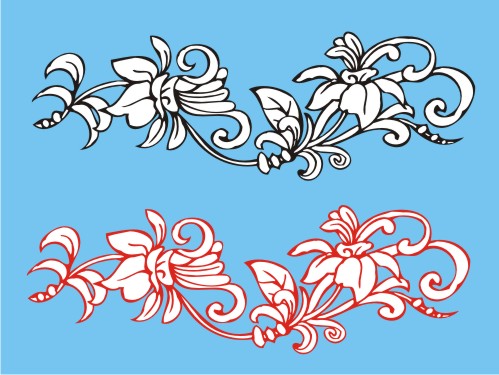 Line Art Tracing Flower Vector Illustration CDR File Created in CorelDraw