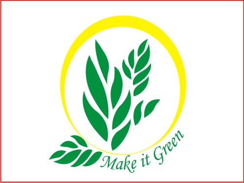 Make it Green Vector Leaf Logo CDR File Created in CorelDarw