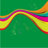 CorelDraw Vectors CDR File – Colourful vector wave pattern – Download CorelDraw vector wave over green background