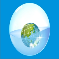 CorelDraw Vectors CDR File – Vector Illustration Earth in a Crystal ball – CorelDraw Creative illustration