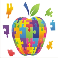 CorelDraw Vectors CDR File – Apple in Jigsaw Puzzle Vector design