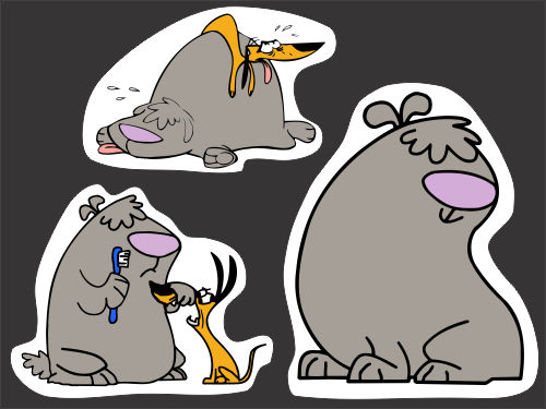 CorelDraw Vectors CDR File – Vector Stickers Cartoon Dogs
