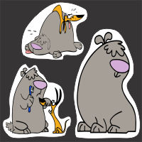 CorelDraw Vectors CDR File – Vector Stickers Cartoon Dogs