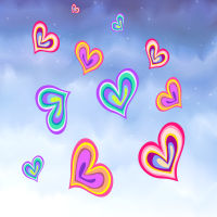 CorelDraw Vectors CDR File – Colourful Vector Heart Falling from Sky