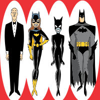 CorelDraw Vectors CDR File – Vector Stickers Superheroes Batman Cat woman Bat woman