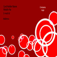 CorelDraw Vectors CDR File – Red Circles Visiting Card Design