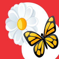 CorelDraw Vectors CDR File – Vector White Flower, Butterfly Icon set