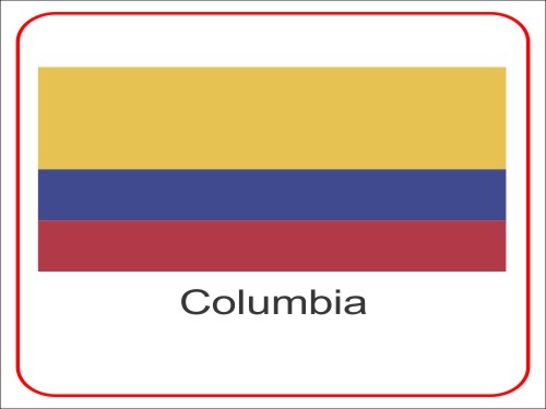 CorelDraw Vectors CDR File – Vector Flag of Columbia Free Download