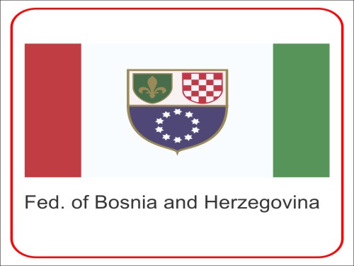 CorelDraw Vectors CDR File – Vector Flag of Fed. of Bosnia and Herzegovina Download