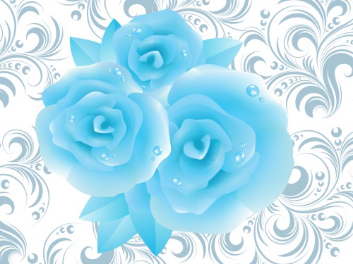 CorelDraw Vectors CDR File – Blue Rose Vector Flower Download Free CDR format