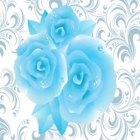 CorelDraw Vectors CDR File – Blue Rose Vector Flower Download Free CDR format