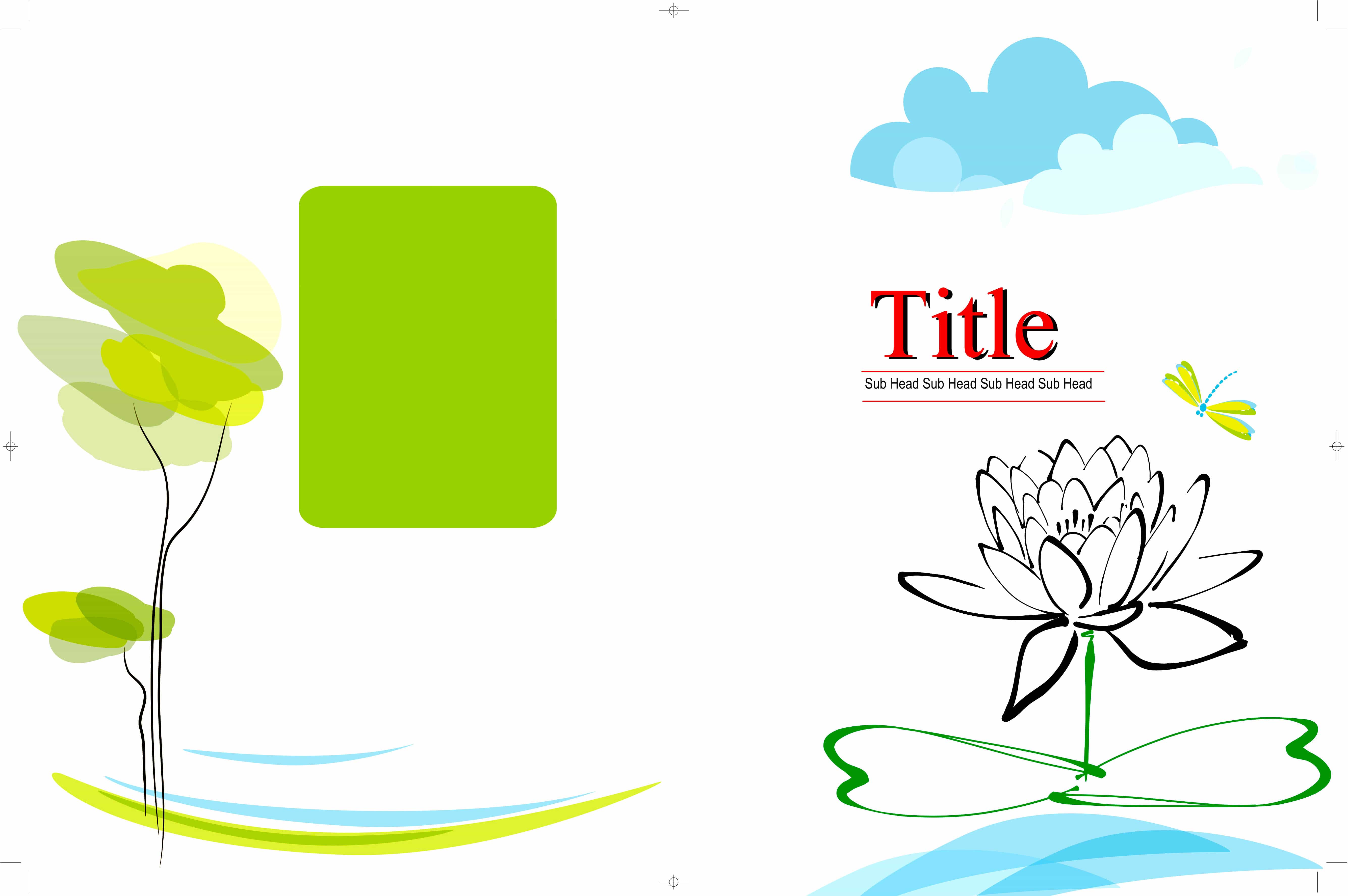 Brush Style Lotus Abstract Catalouge Cover Created in CorelDraw