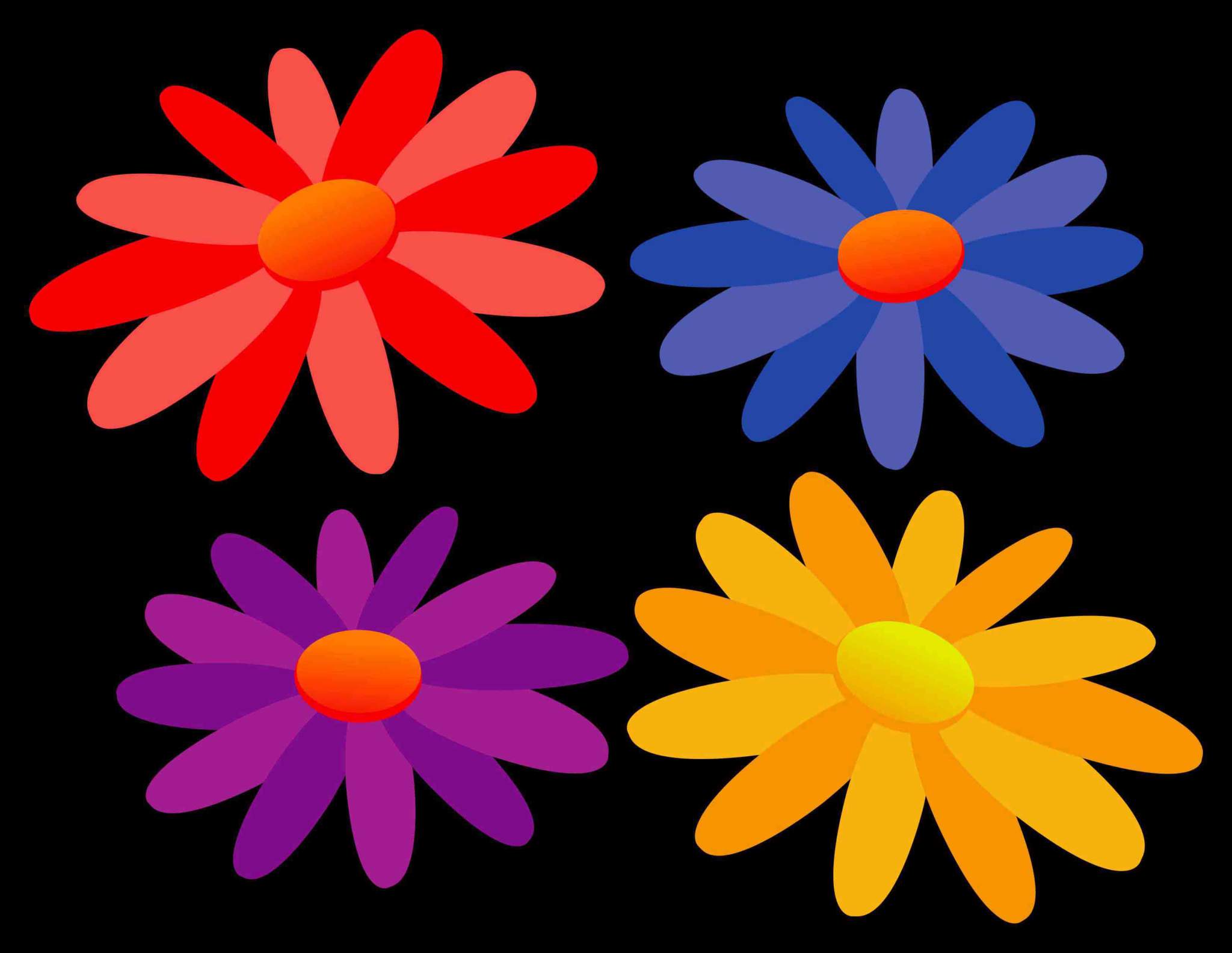 Free Download Multicolored Vector Flower Created in CorelDraw
