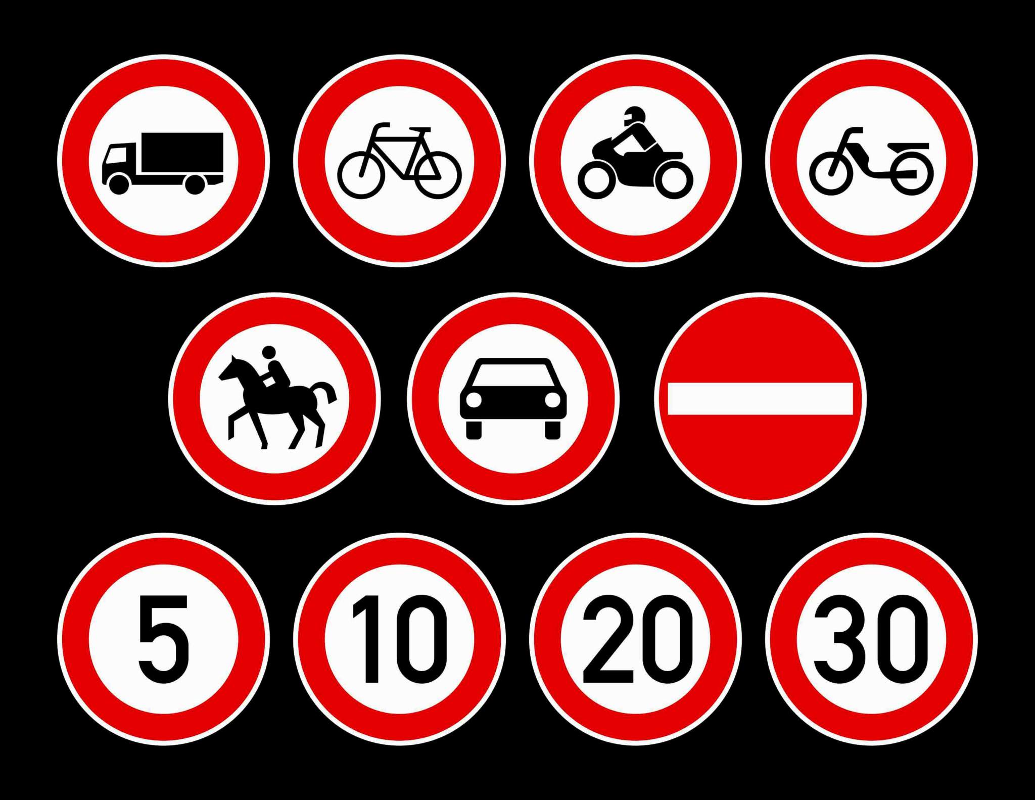 CorelDraw Vectors Speed Limit Road Sign